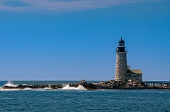 Rustic and Weathered Halfway Rock Light in Maine